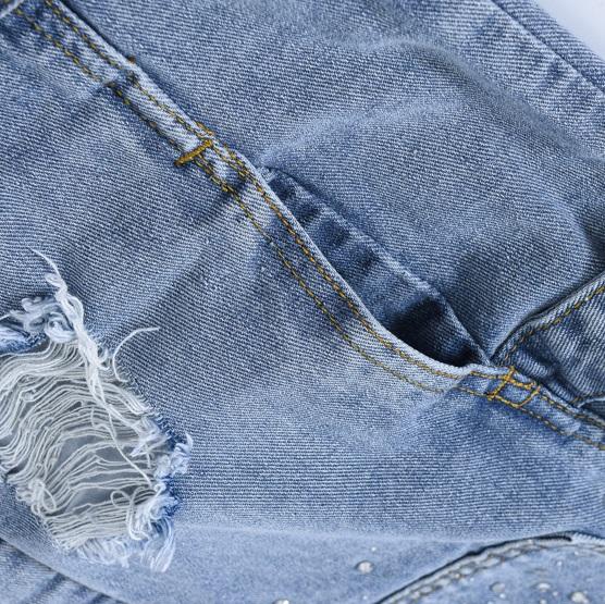 Spring and Autumn Women's Plus Size Denim Vest Mid-length Loose Light Color Casual Waistband Hole Sleeveless Denim Jacket Coat