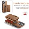 Hot 2 In 1 Luxury Leather Wallet Phone Case Cover for iPhone 16 Pro Max Shockproof with Credit Card Cover for Men Business Case