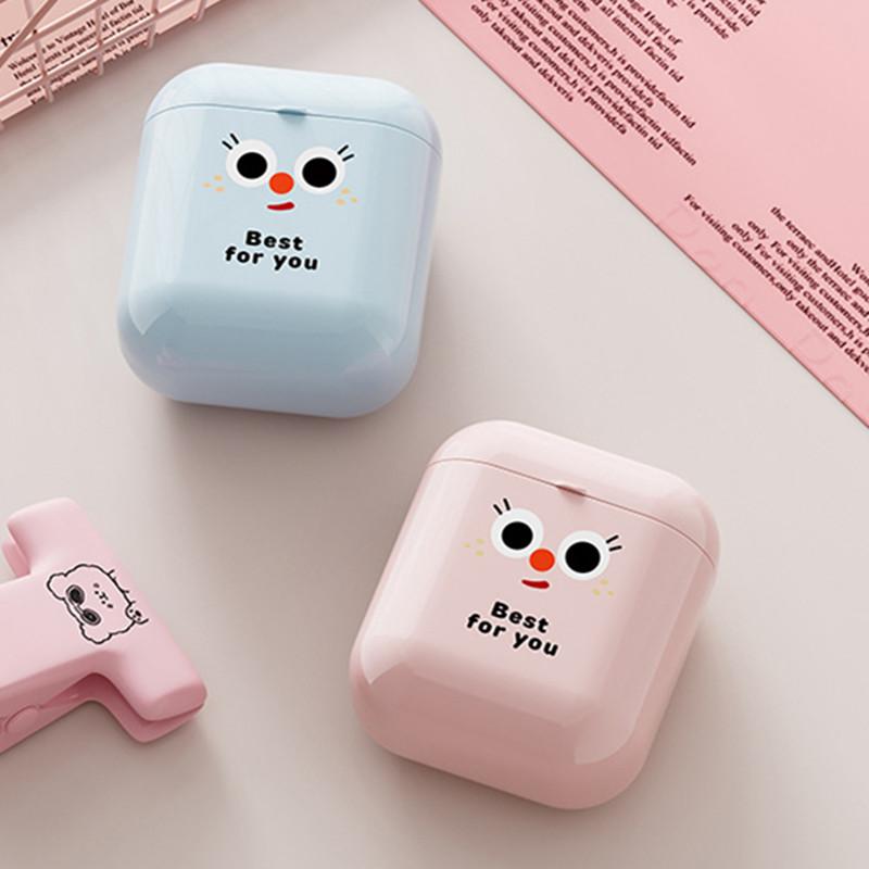 Dopamine Mini Plastic Storage Box Cute Mini Cartoon Small Data Cable Organizer Lightweight Sealed Lipstick Storage Box Students
