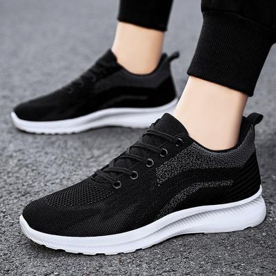 Shoes Men'S Spring And Autumn Men'S Shoes Casual Single Shoes Flying Weaving Breathable Sneakers Lace Up