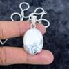 Howlite Jasper Gemstone Handmade 925 Sterling Silver Jewelry Pendant 1.77" M-2963