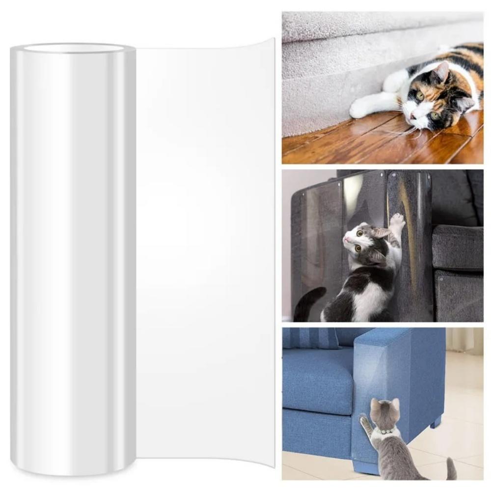1pc  2m/3meters/5mX45cm Anti Cat Scratch Furniture Protector Self-Adhesive Peelable Cat Training  PVC Transparent for Couch