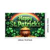 St Patricks Day Backdrop Banner Leprechaun Hat Shamrock Party Background Celebration Photography Props Event Supplies Decoration