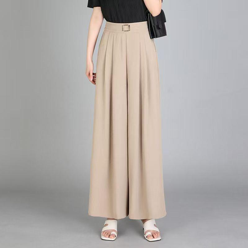 2026 Spring/Summer Elegant Plus Size Women's Wide-Leg Pants - Comfortable, Versatile, Multiple Colors Available