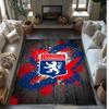 Lyon FC Soccer Football Pattern Soft Area Rug Non Slip Indoor Floor Carpet Sports Decor Mat for Bedroom