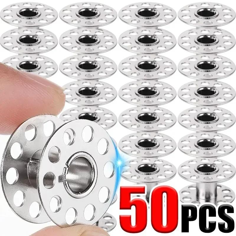 Spulenrolle für Haushaltsnähmaschinen, Metallspulen, leere Spule aus Edelstahl zum Aufwickeln von Seidenfäden, Brother-Schneidteile