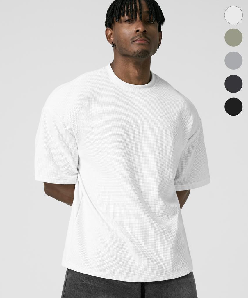 DRIX Relax Waffle Oversized Half Sleeve_5Color