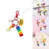 Rainbow Bell Building Blocks Keychain Decoration For Bags And Cars