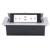 Power Socket Box 4 Switzerland Standard 3 Hole Outlets  USB Ports  Up Embedded Receptacle Box