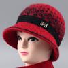 Hat Female Autumn and Winter Rabbit Hair Big Eaves Knitted Hat Old Hat Old Lady Fleece Warm Wool Hat