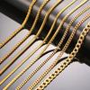 Vnox 3-6MM Tone Snake Cocoon Curb Link Flat Box Wheat Chains Stainless Steel Men Necklace Choker Jewelry 24 Inch