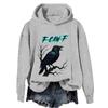 Ladies Fashion Casual Long Sleeve Printed Round Neck Hoodie Pullover Top