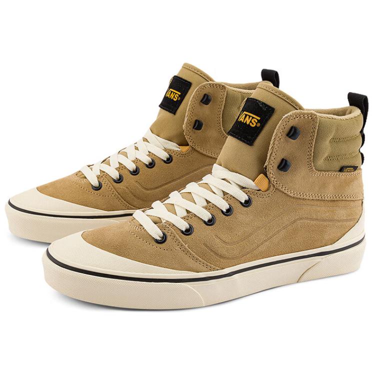 Vans Ashwood Hi Comfortable Versatile Low-Top High-Top Skate Shoes Men Sneakers Khaki VN000CXVOVI