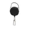 Retractable Metal ID Card Lanyard with Zinc Alloy Keychain and ABS Pull Cord