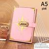 A5 Vintage Lockable Password Notebook - Thick Student Writing Diary