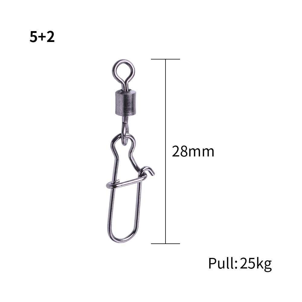 

HENGJIA, 50 шт., аксессуары для рыбалки на щуку, соединительный штифт, подшипник, вертлюг из нержавеющей стали, рыболовный крючок, приманка, вертлюги, снасти