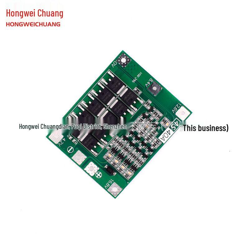 Enhanced 4S 14.8V-16.8V 18650 Lithium Battery Protection Board for Electric Drills, 40A Current.