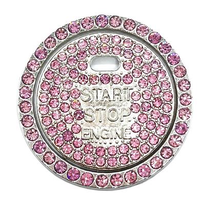 Yandong Car Engine Start Button Ring Universal Rhinestone Button Cover