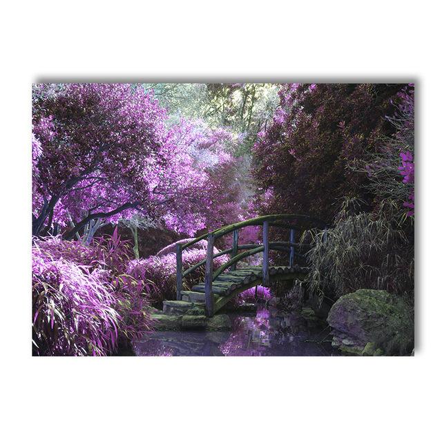 

Фиолетовый тематический настенный художественный холст, картина, цветок, дерево, озеро, плакат на скандинавскую тему, принты с природными пейзажами, сумерки, картины для современного домашнего декора 21*30cm