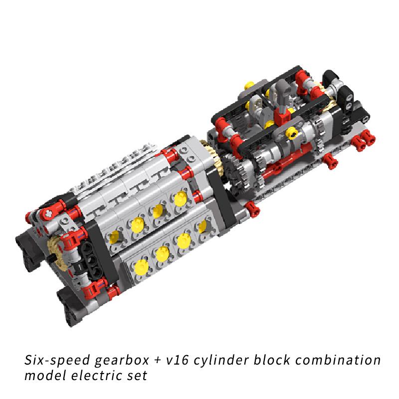 MOC Kreatívne Elektrické DIY Technické Dieliky Zostavené Stavebné Kocky Motor Prevodovka Spätný chod Mechanická Skupina Model Motora Hračka