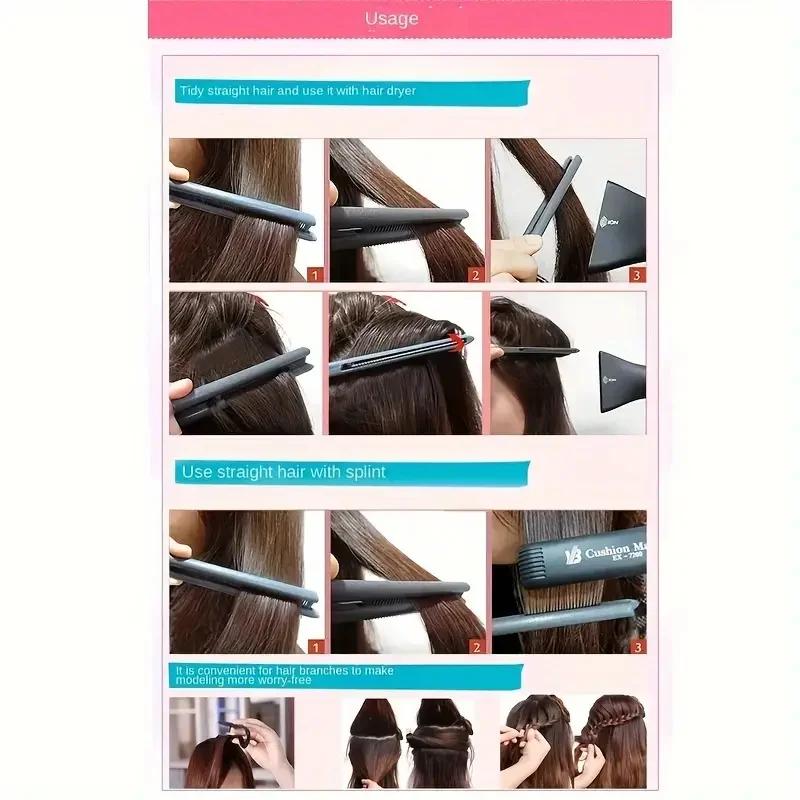 Comb Hairdressing V-Comb Messy Hair Finishing Straightening Splint Comb - Hair Styling Tool Clip Special for  Hair Wigs