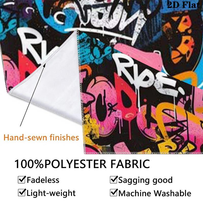 Hip pop Wall Tapestry Aesthetic Wall Hanging Printed Fabric Blanket Decorative Tapestries for Bedroom Living Room Home Decor