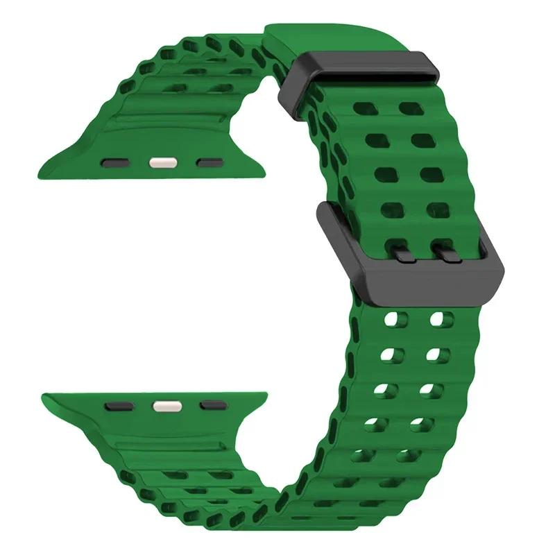 Cinturino in Silicone per Apple Watch Ultra 2 49mm 46 45 44 42mm 38mm 41mm 40mm Cinturino Sportivo per IWatch Serie 9 8 7 6 SE 5 4 3 2 Correa