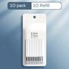 10-Pack 0.5mm Black Gel Ink Refills, Quick-Drying, Large Capacity, Smooth Writing, Compatible with Various Retractable Pens