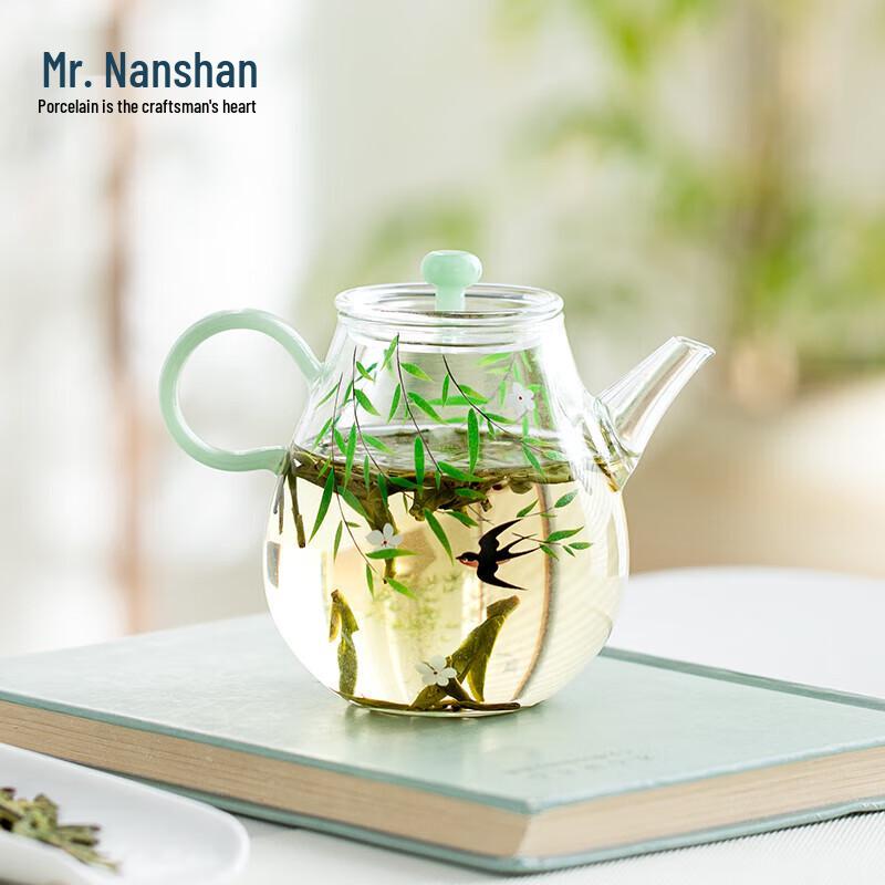 Nanshan Mr. Yan Gui Chun Decal Glass Teapot