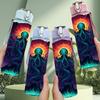 1PC Octopus Deep Sea Dark Art 750ml Color Plastic Sports Water Bottle Leakproof Flip Straw Lid Suitable for Sports Office Home Use