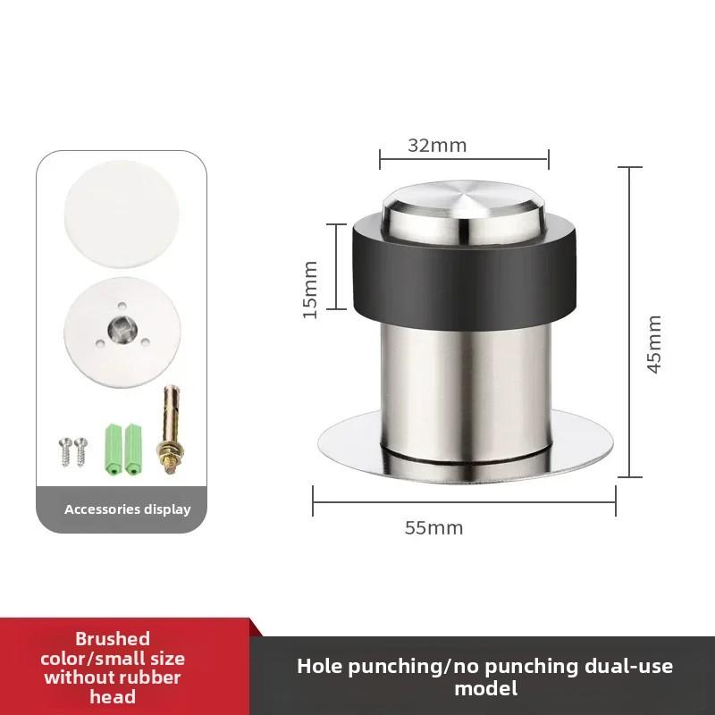 

Резиновый дверной стопор из нержавеющей стали - Сверхпрочный напольный дверной упор Защита от повреждений для дверей и уборки Задняя накладка дверного стопора под