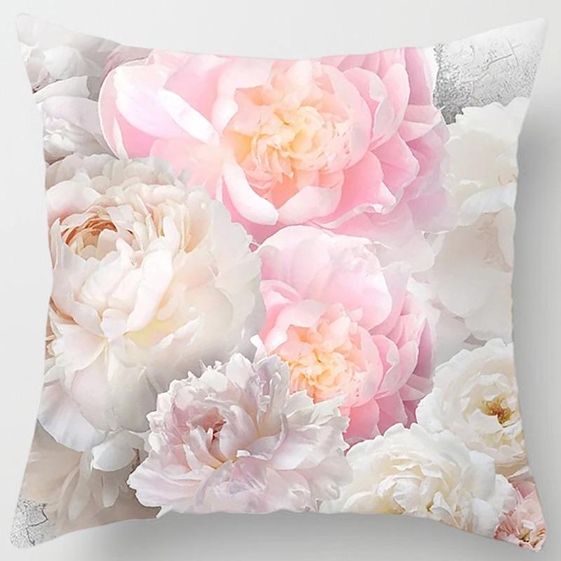 Rose Series Square Pillowcase Pillow Home Decoration Car Bedroom Sofa Cushion Cover (45Cm*45Cm)
