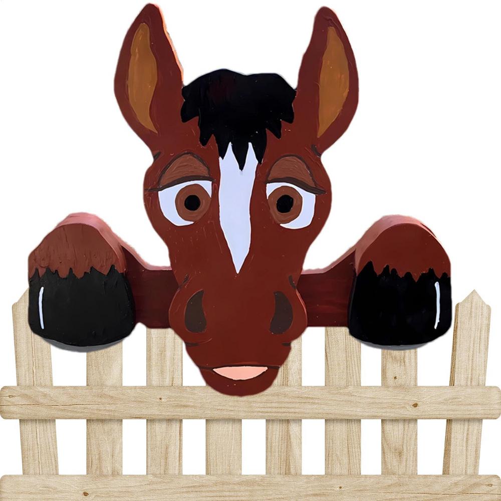 Fence Peeker Patio Peeping Sign Wooden Fence Signs Novelty Animal Peeking Courtyard Decor For Backyard Porch Patio