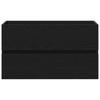 Sink Cabinet Black Oak 80 x 38.5 x 45 cm Engineered Wood