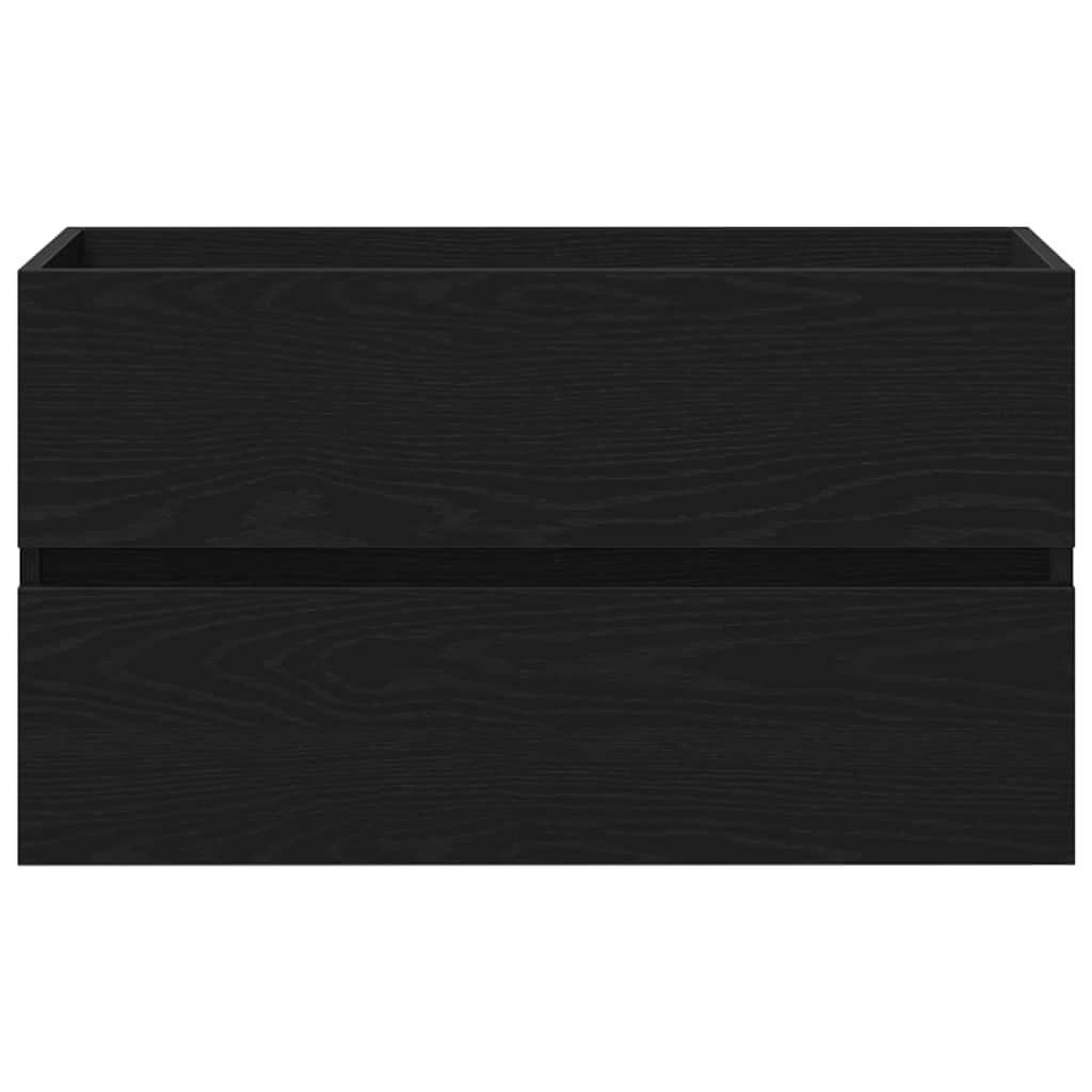 Sink Cabinet Black Oak 80 x 38.5 x 45 cm Engineered Wood