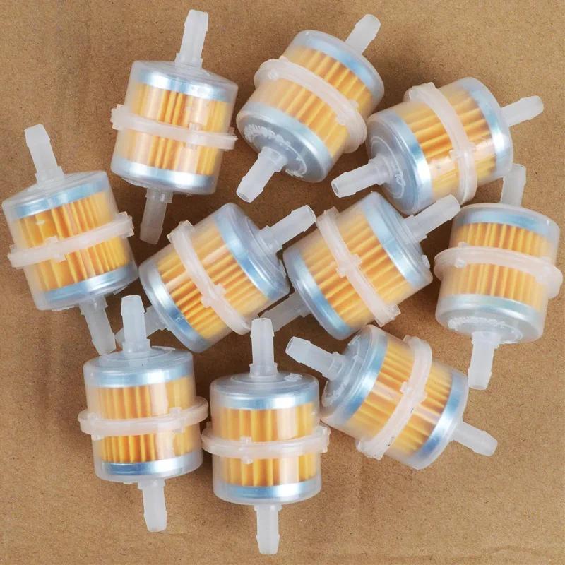 1–6 Stück Auto-Benzin-Ölfilterrohre, universeller Inline-Benzin-Kraftstofffilter für Kleinmotor-Rasenmäher, Motorradzubehör, 6 mm – 8 mm