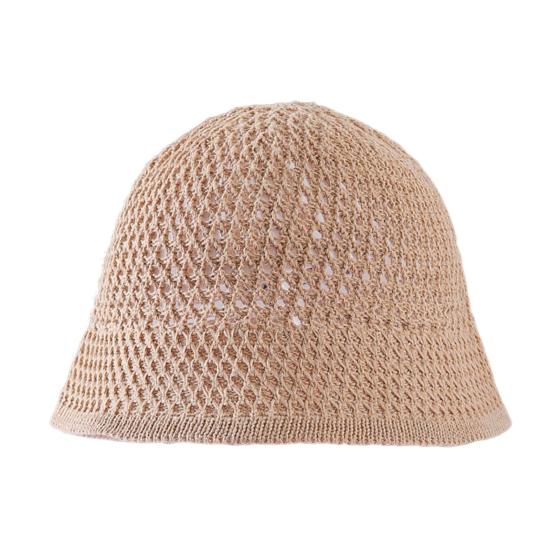 Women Fisherman Hat Hollowed-Out Design Sun Protection Hat Wide Brim Braided Basin Hat Summer Accessory
