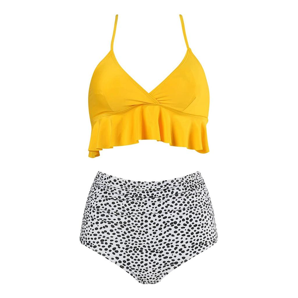 Women's Striped Printing Padded Push Up 2 Piece Bikini Sets Swimsuits Beachweart