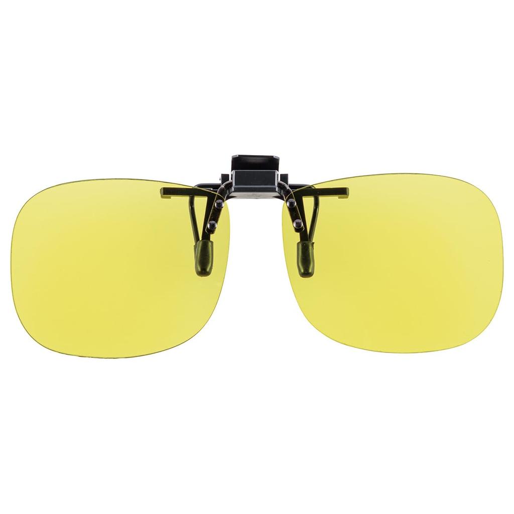 Meigan UV Cover Lens BREAKER Clip-on Sunglasses, Polarized, Photochromic, Protection, Flip-Up Glasses, Anti-Glare Height, Yellow, 9348-08