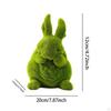 Rabbit Statue, Furry Flocked Garden Sculpture ,Decor, Creative ,Bunny Figurine, Yard Ornament for