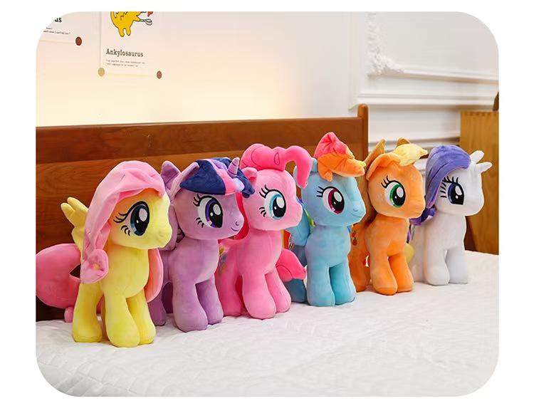 Little Pony Cute Plush Toy - Adorable Pet Pony Figure Cushion, Perfect Gift for Children's Birthdays
