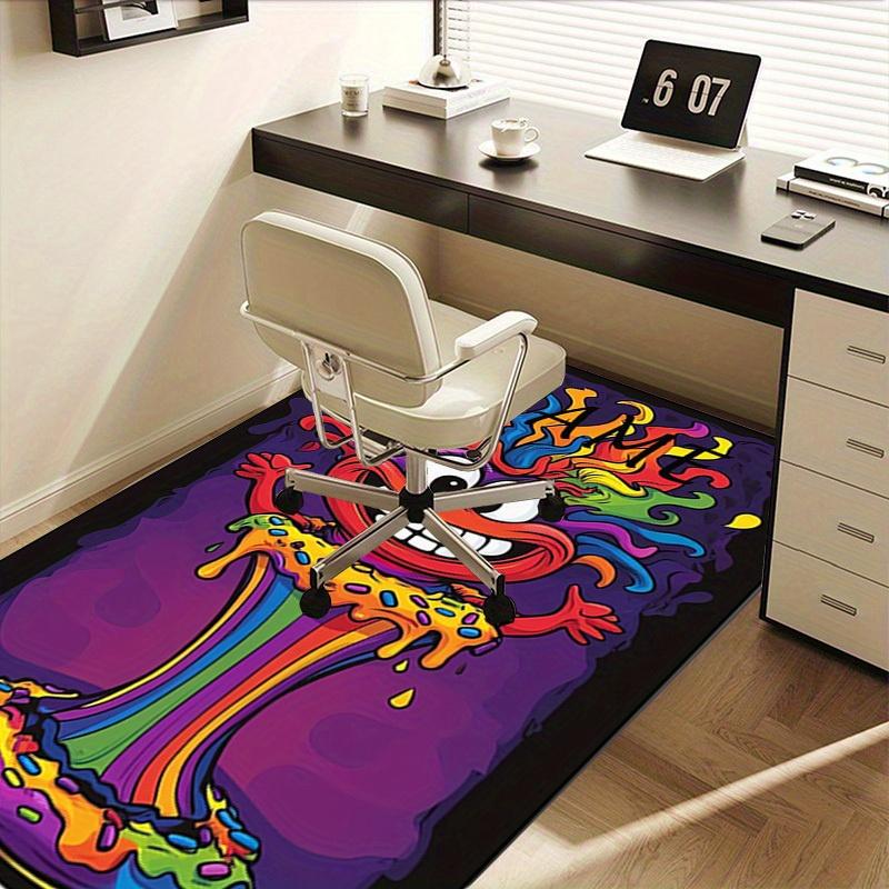Cute Rainbow Man Office Carpet Soft Polyester Entrance Carpet Washable Non slip Machine Washable Ind