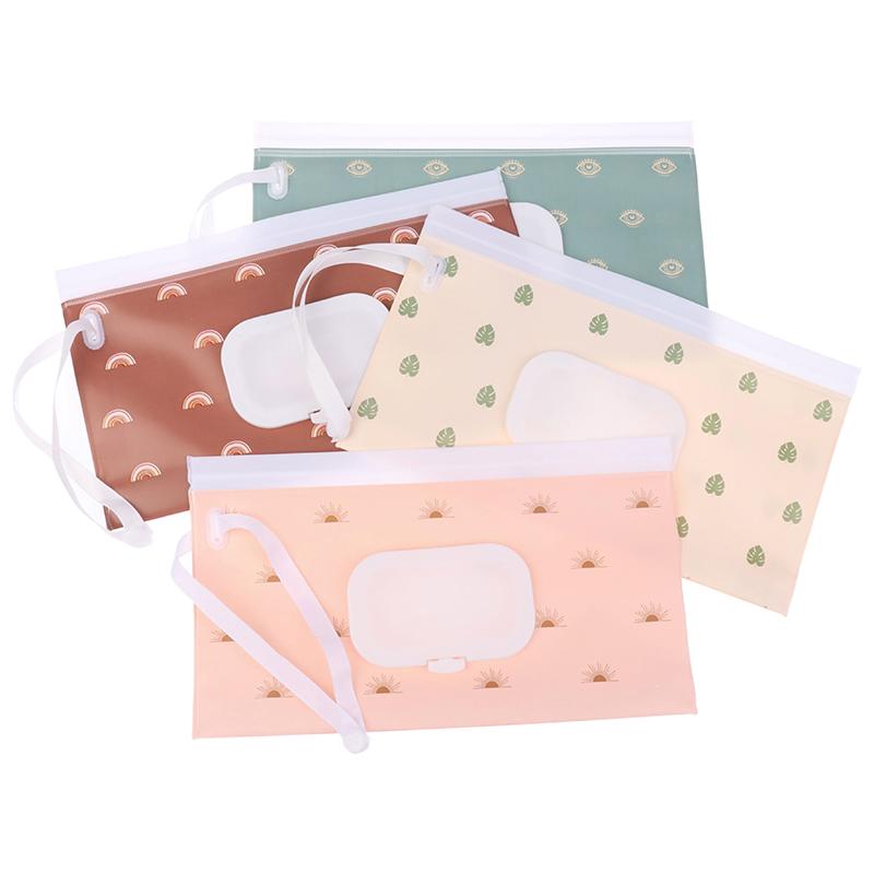 1 st Eva Bärbar Snäpprem Papperslåda Våtservettpåse Vändlock Kosmetikapåse Utomhus Användbar Barnvagnstillbehör