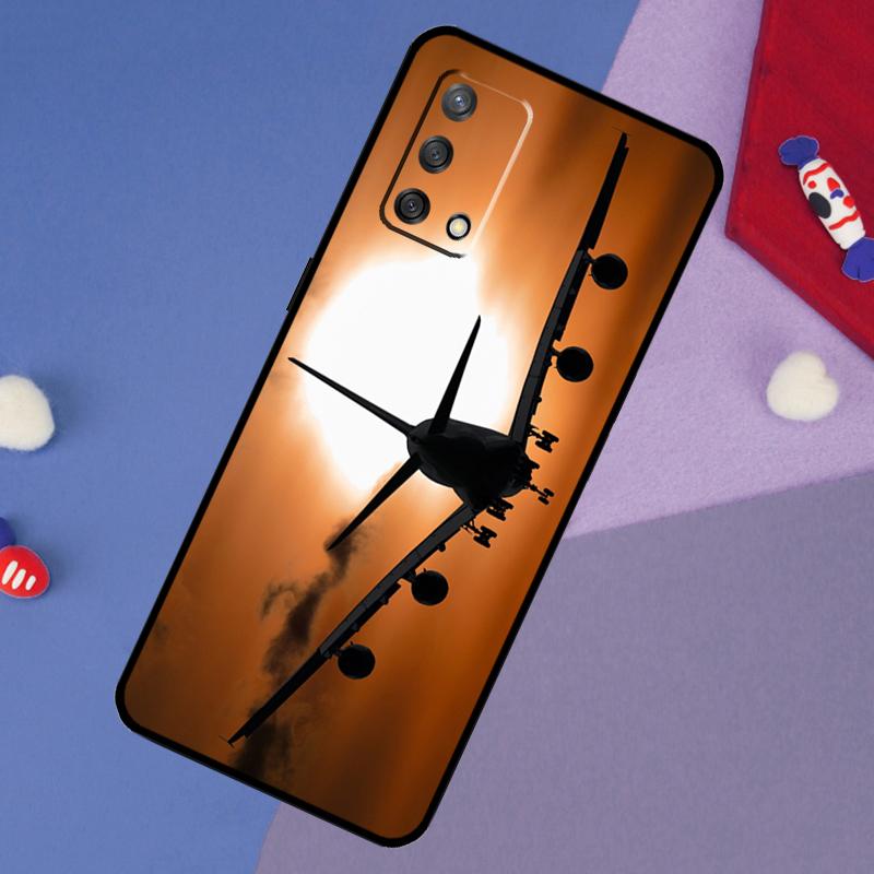 Airplane Plane Aircraft Case For Oppo A60 A80 A40 A6 A5 Pro A15 A16 A17 A57 A94 A74 A54 A76 A96 A18 A38 A58 A78 A98