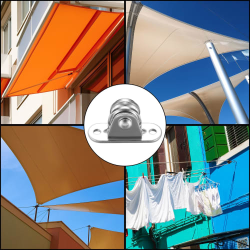 Small Pulley Block, Sheave, Rope Pulley, Set of 2, Stainless Steel Rope Guide, Fixed Pulley Wheel, Stainless Steel Pulley, Labor-Saving Pulley Roller,