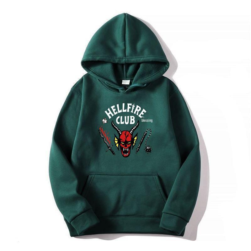 2025 Kids' Stranger Things Hellfire Club Fleece Hoodie for Autumn/Winter
