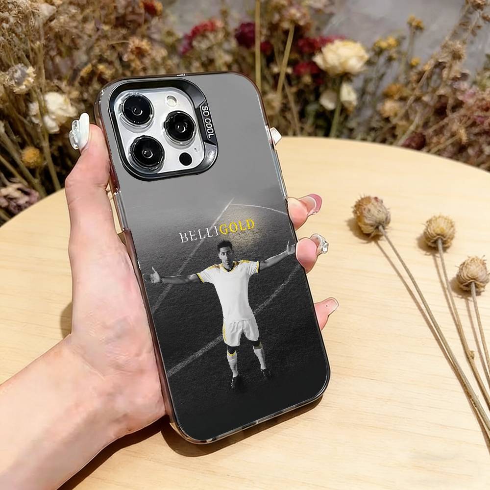 Fußball J-Jude B-Bellinghams Handyhülle Für iPhone 17,16,15,14,13,12,11 Plus,Pro Max,XS,Farbige Silberbeschichtete Innenseite
