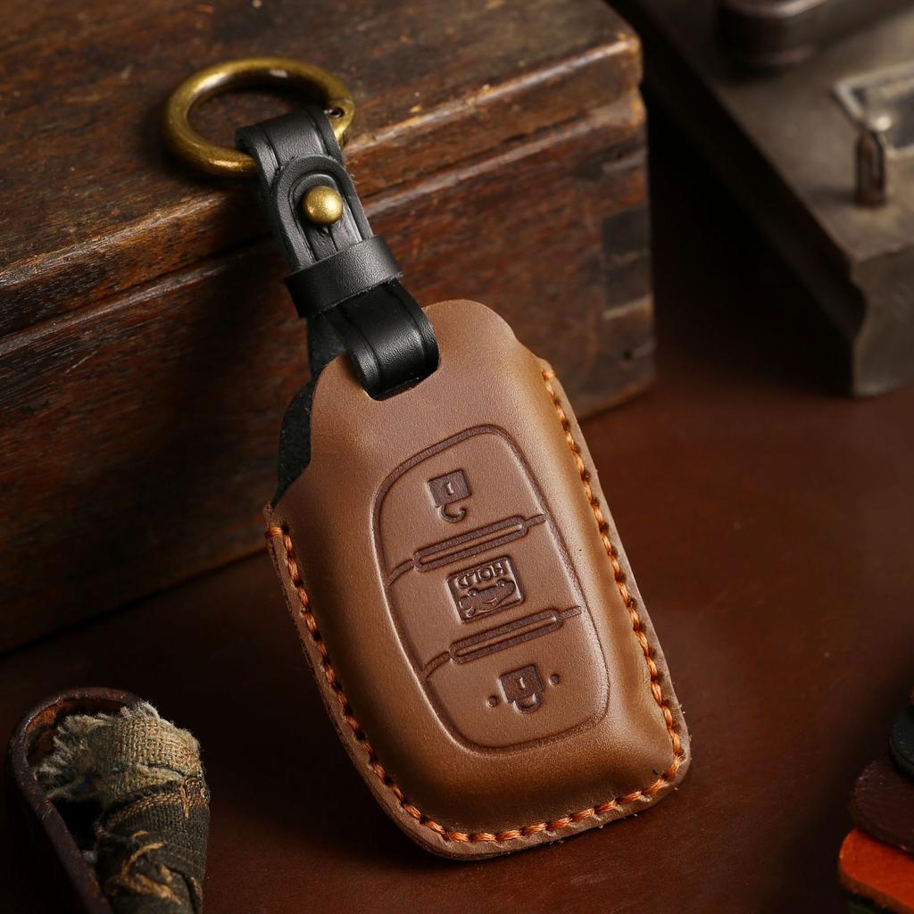 Leather Key Bag Is Suitable For Modern Key Bag Ix35 Pure Handmade Mad Horse Leather Car Key Bag Cover.
