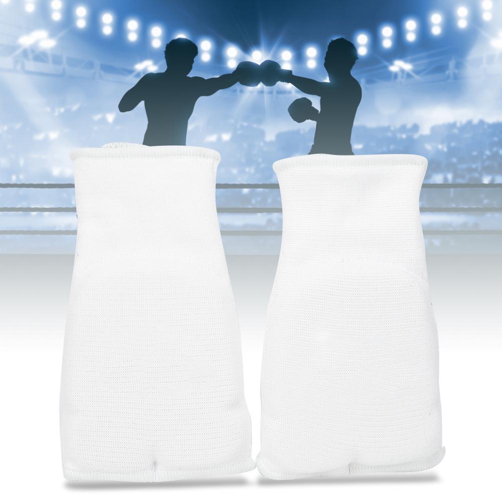 A Pair of Boxing Gloves Taekwondo Hand Protector for Sports Training Fitness KickboxingWhite 1 Pair