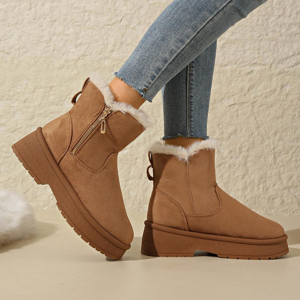 Fashion Women Snow Boots Deep Mouth Comfortable Warm Cotton Shoes Women Winter New Platform Anti-slip Outdoor Boots Zapatos De Mujer